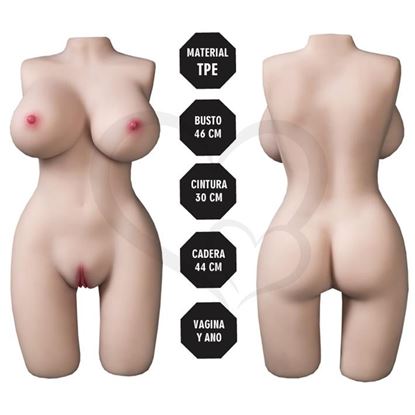 Torso Realista TPE con Senos Suaves y Vagina Hiper Realista